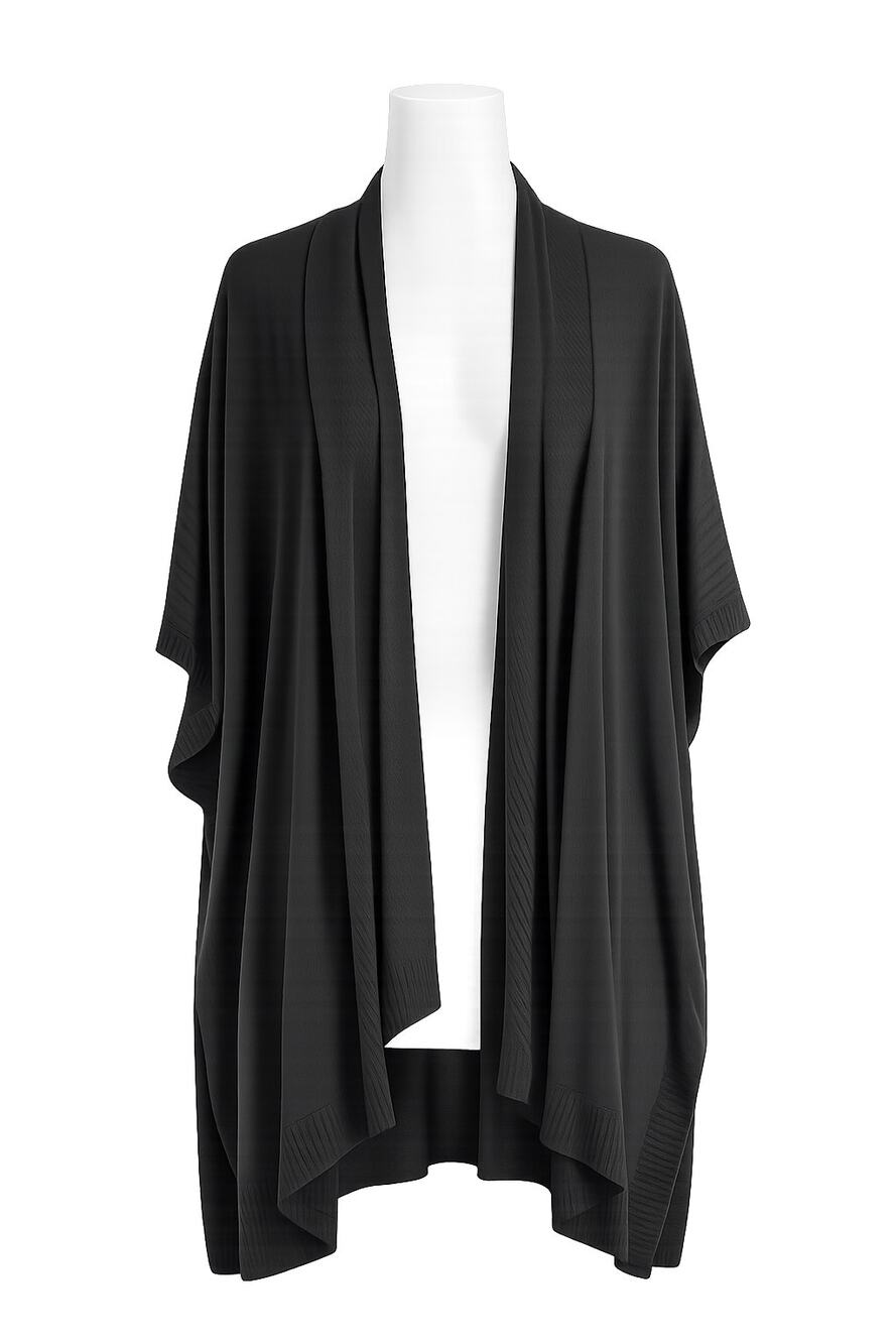 Lane Bryant Black Drape Cardigan - Open Front Short Sleeve - Size 26